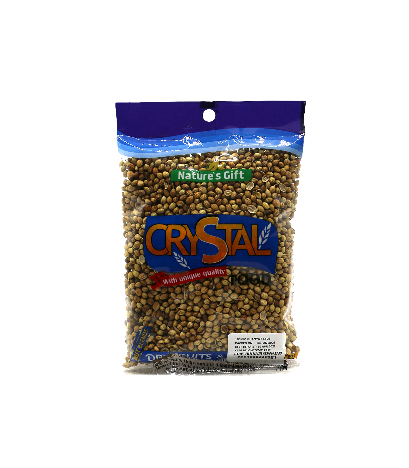 crystal coriander whole 100g
