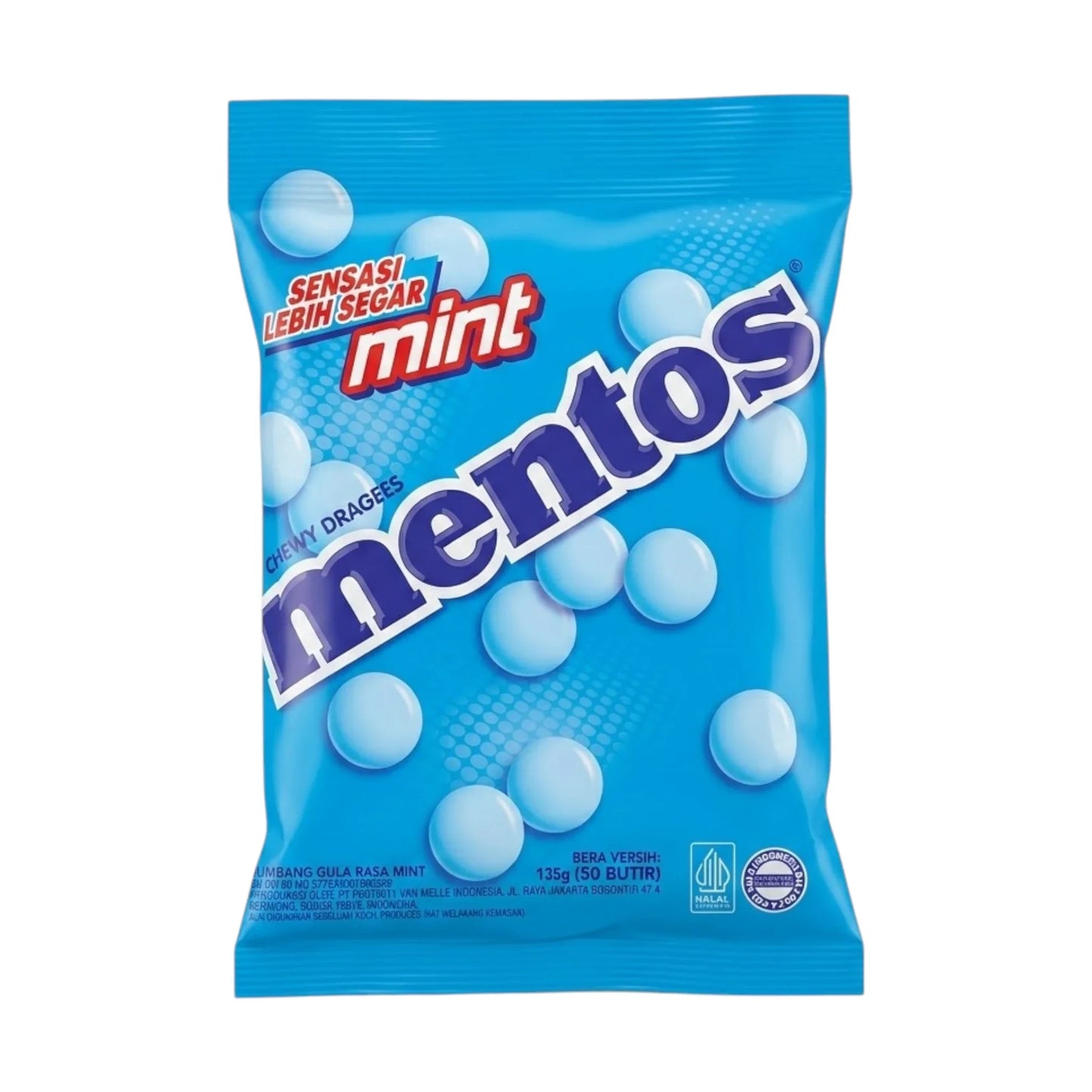mentos gum mint pouch 135g indonesia