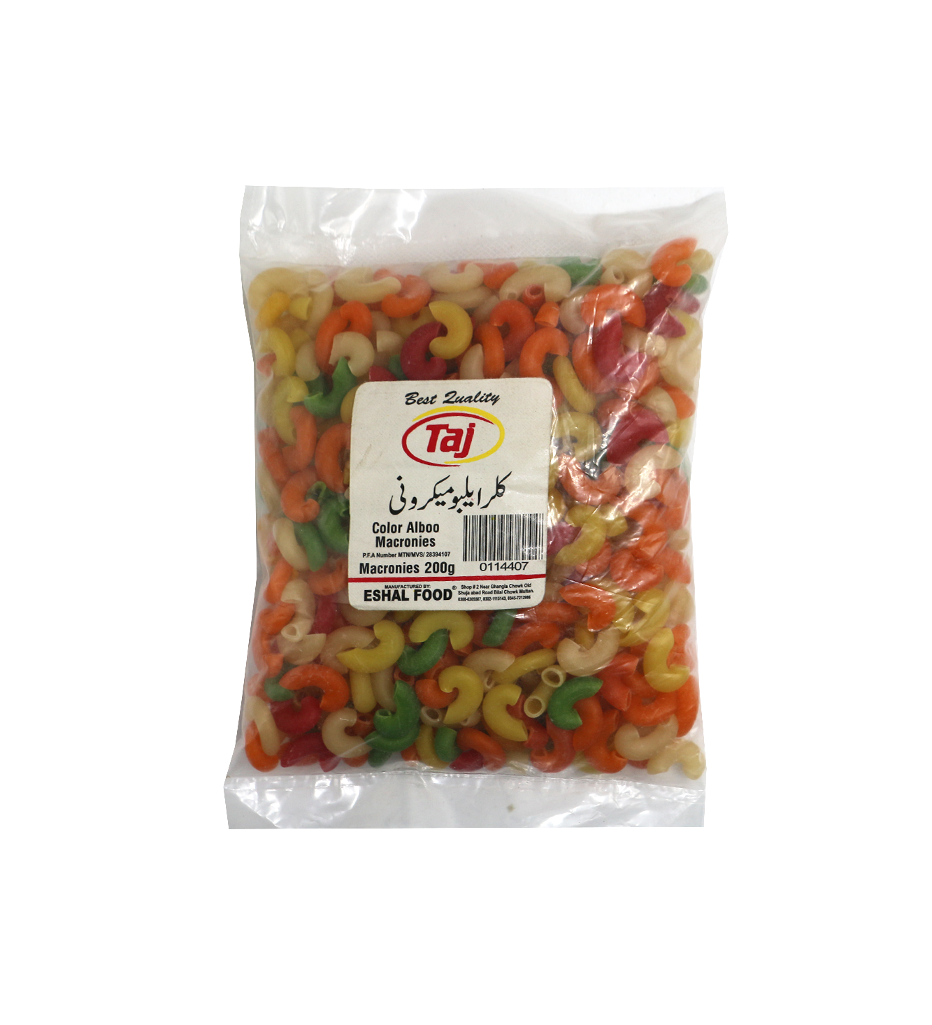 taj colour elbow macaroni 200g