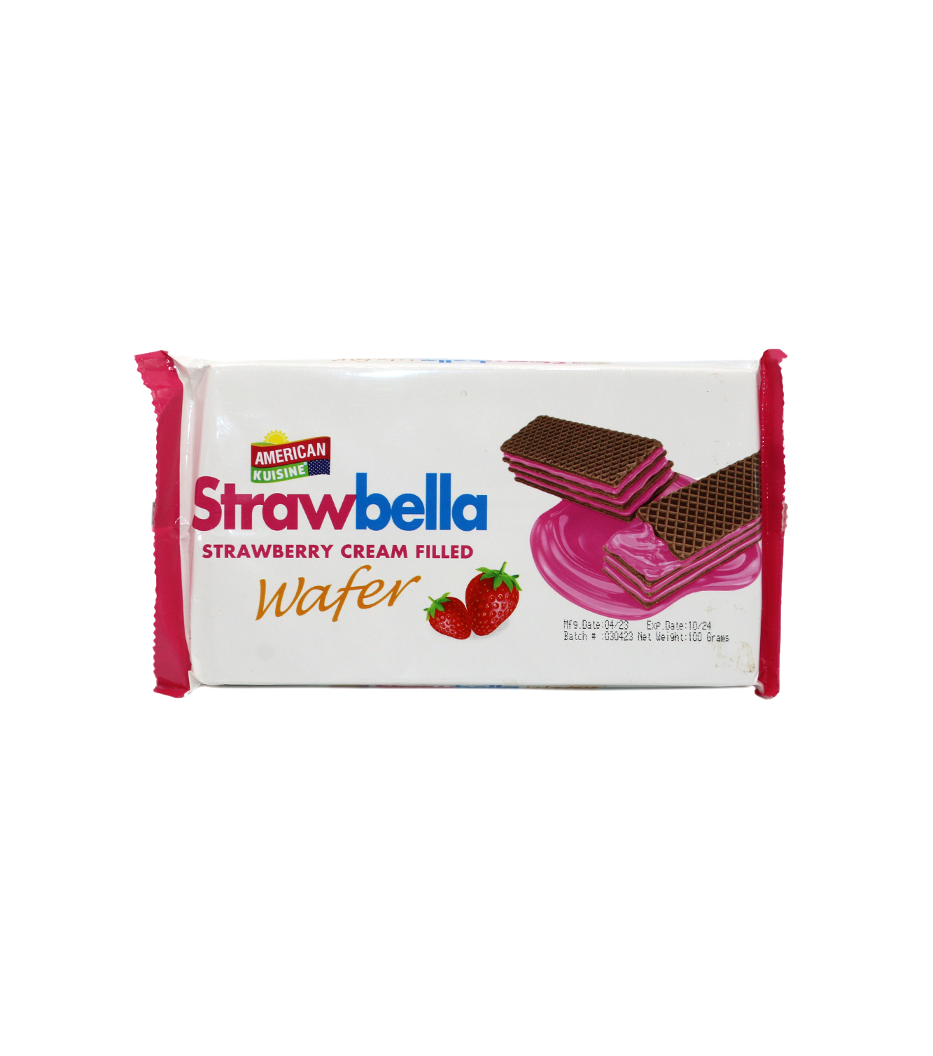 american kuisine strawbella wafer 100g