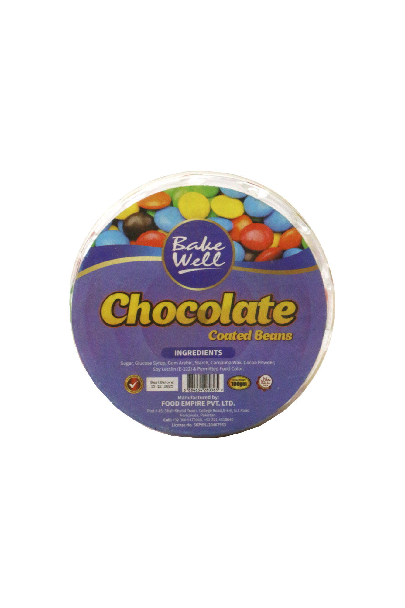 bake well chocolate coated beans 100g