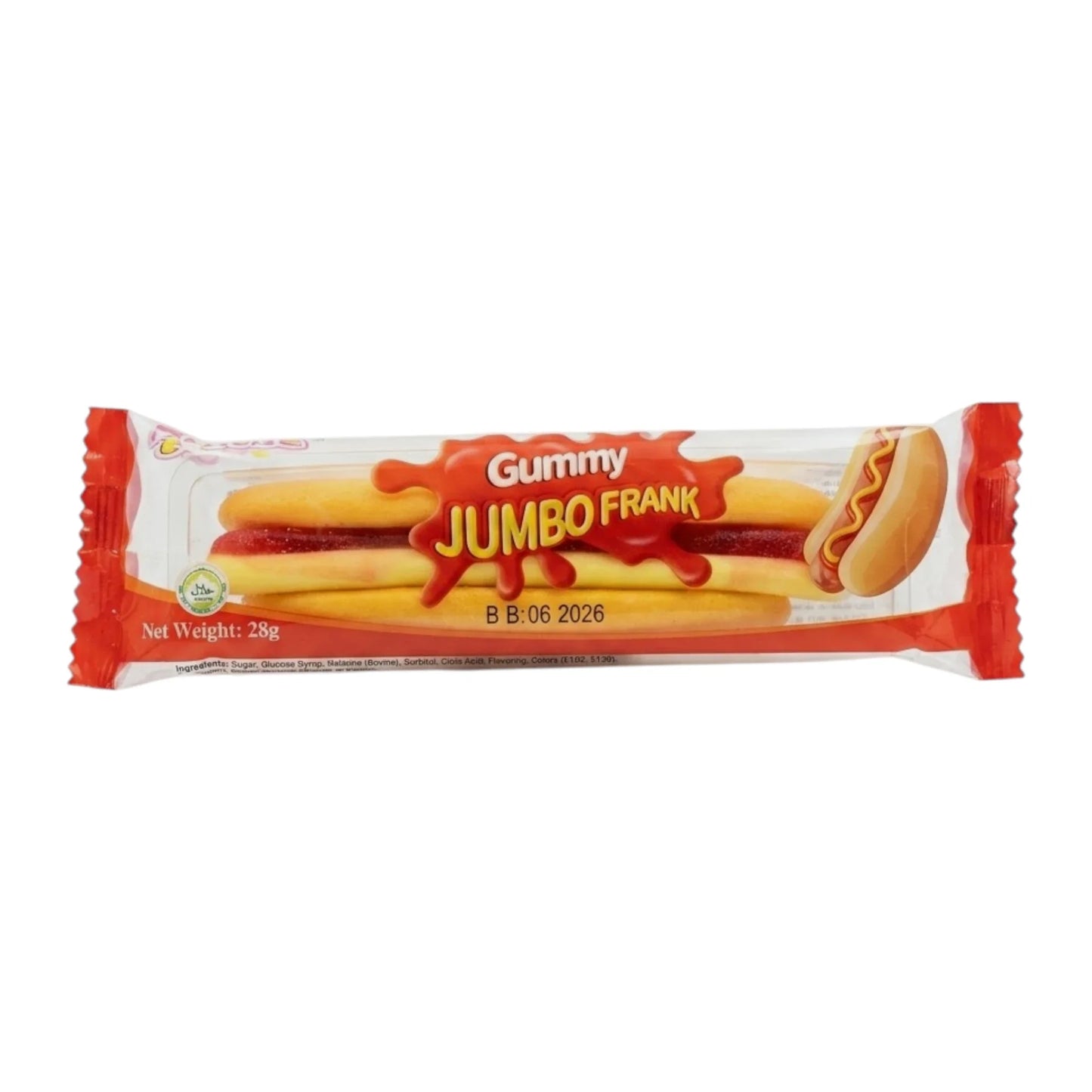 poppin jelly gummy jumbo frank 28g uae