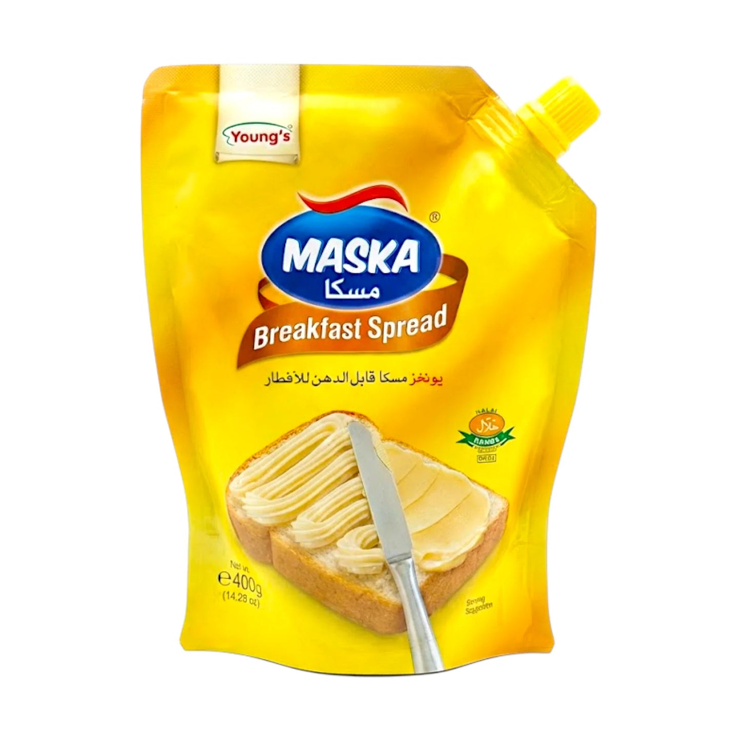 youngs maska breakfast spread 400g pouch