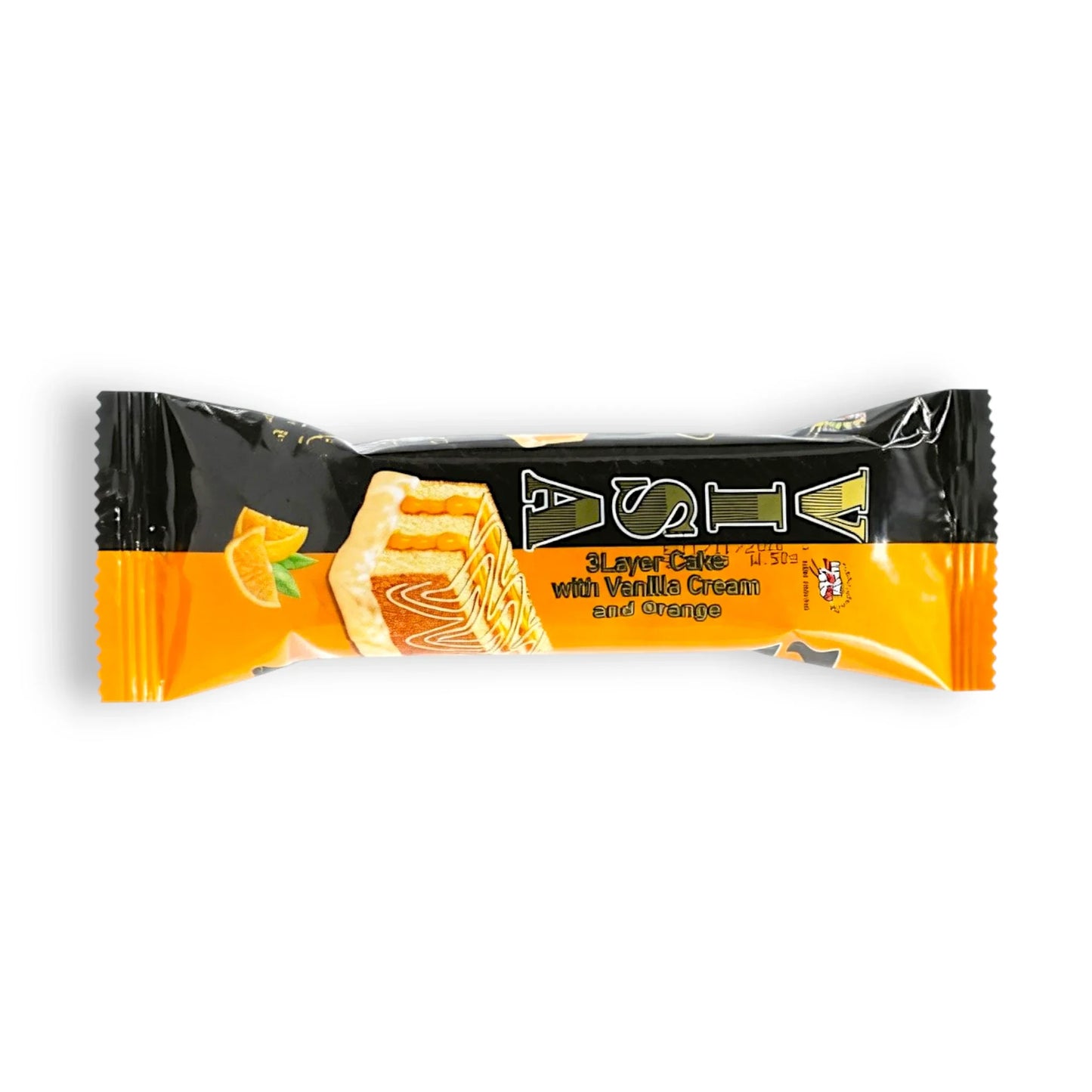 haam food visa 3 layer cake vanilla cream & orange 50g
