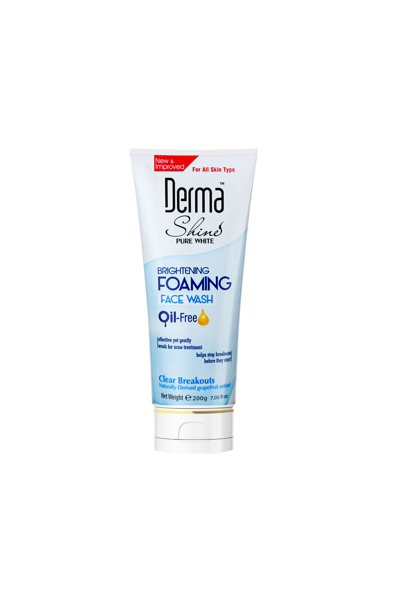 derma shine face wash foaming 200g pak