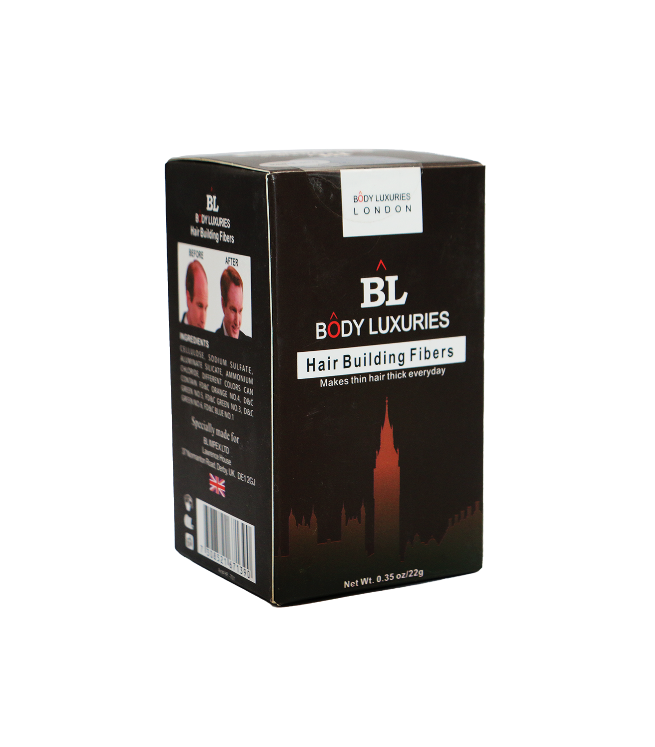 body luxuries hair building fibers dark brown 22g uk