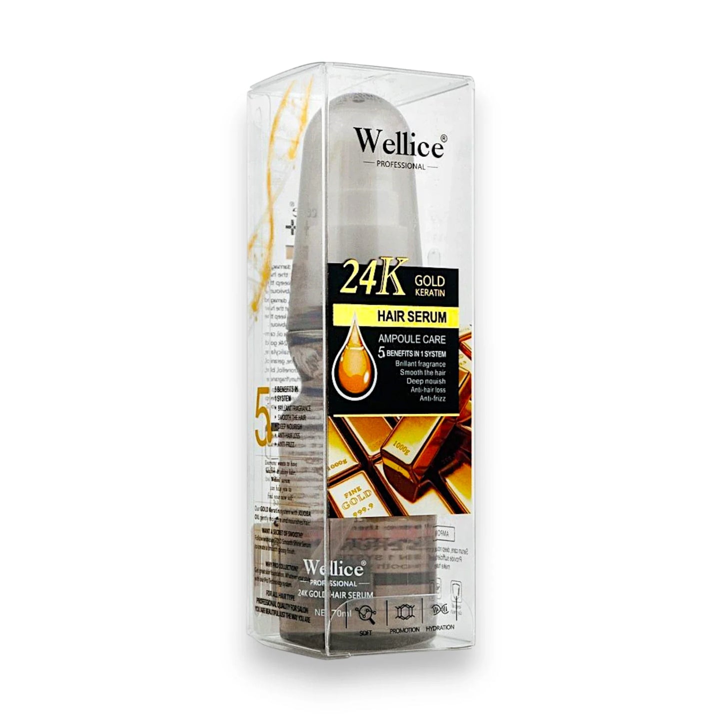 wellice hair serum 24k gold 70ml