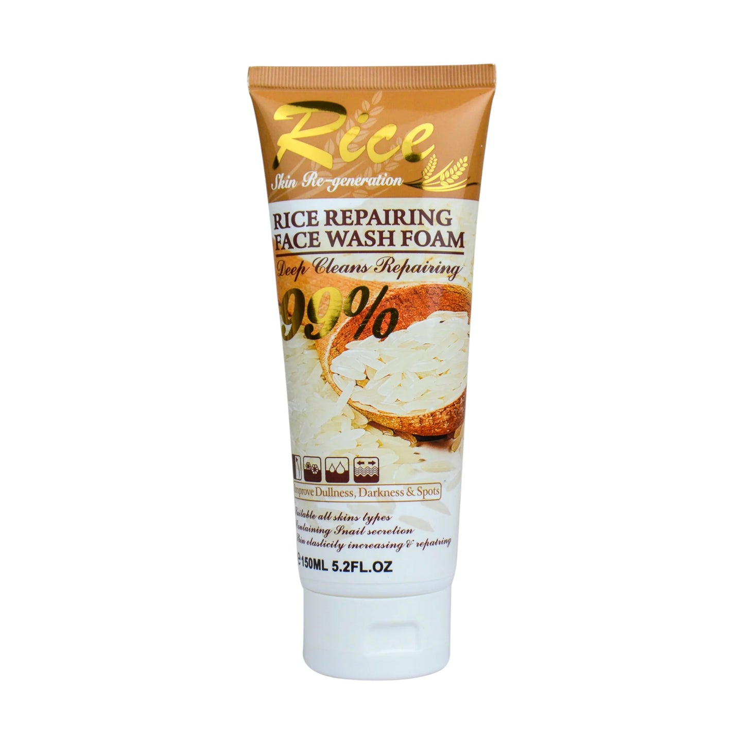wokali face wash rice skin regeneration 150ml