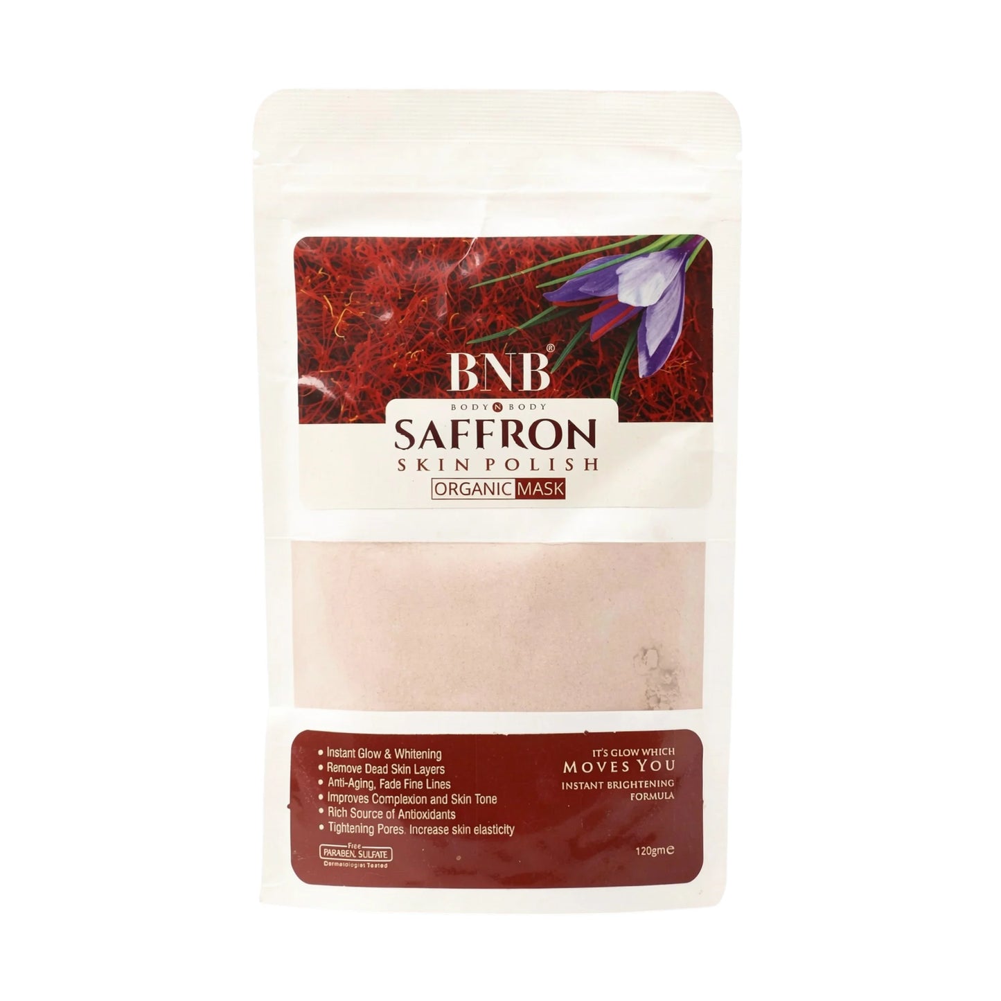 bnb saffron organic mask 120g pak