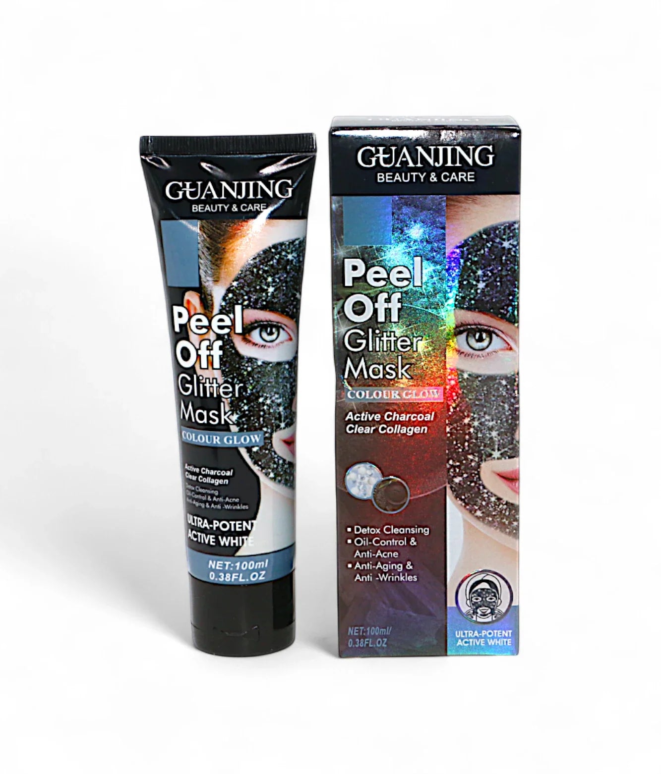 guanjing peel off mask glitter charcoal 100ml china gj 7095