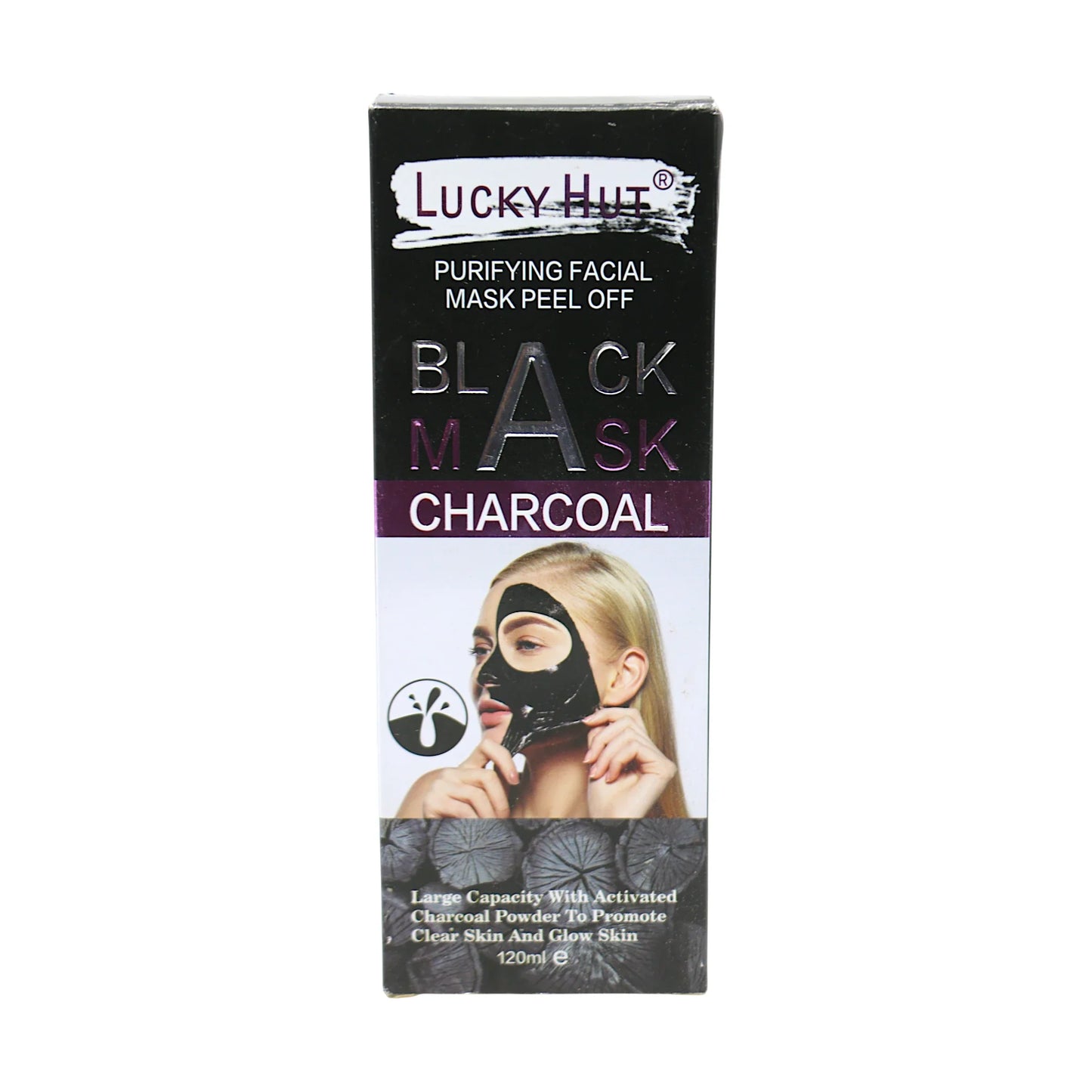 lucky hut black mask charcoal 120ml