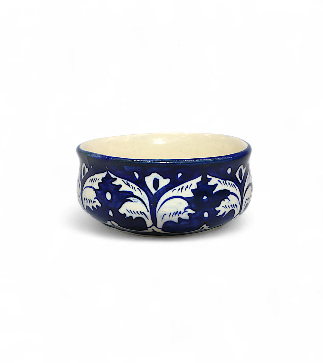 blue pottery soup bowl 4.5"