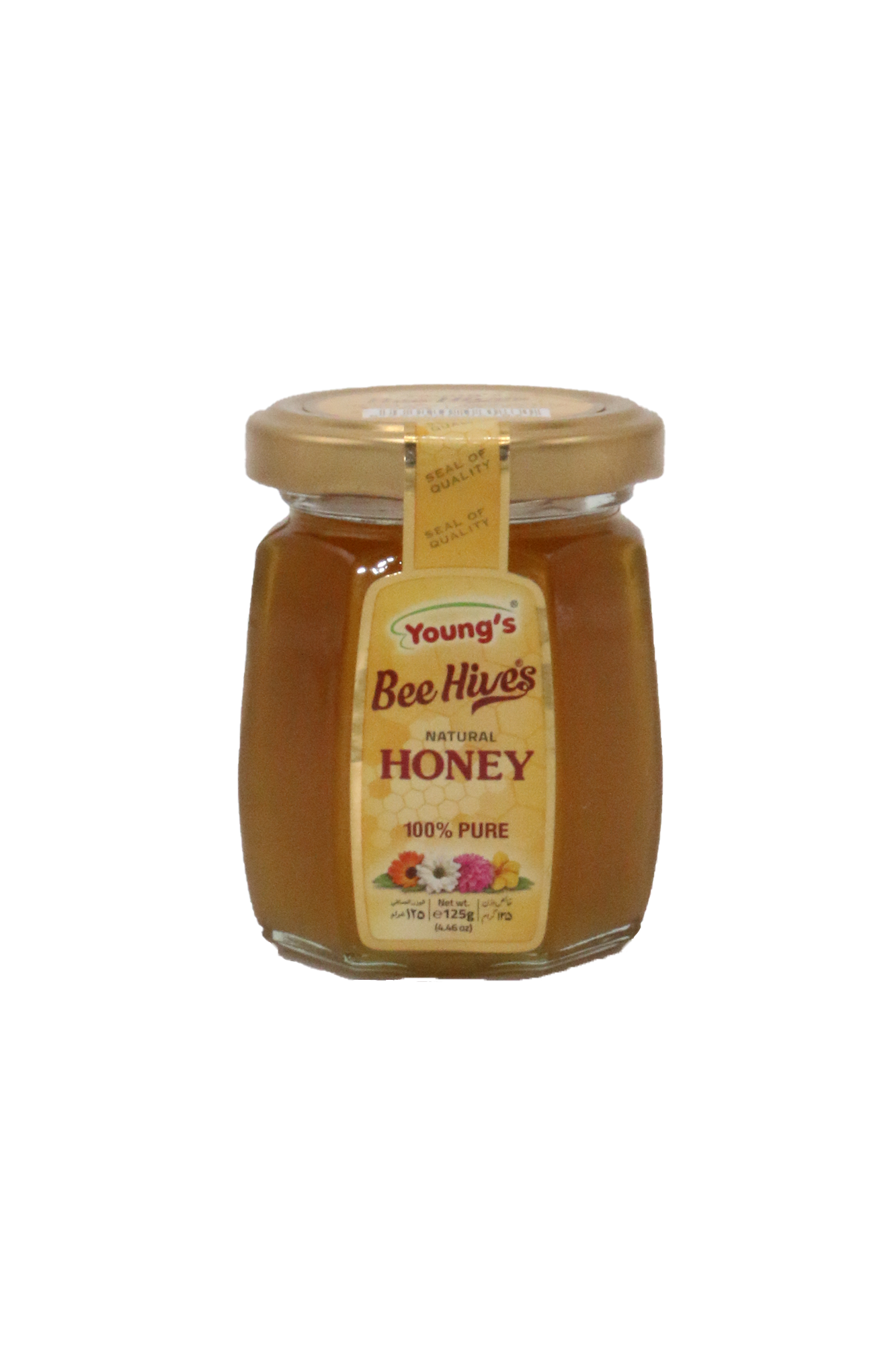 youngs bee hives natural honey 125g bottle