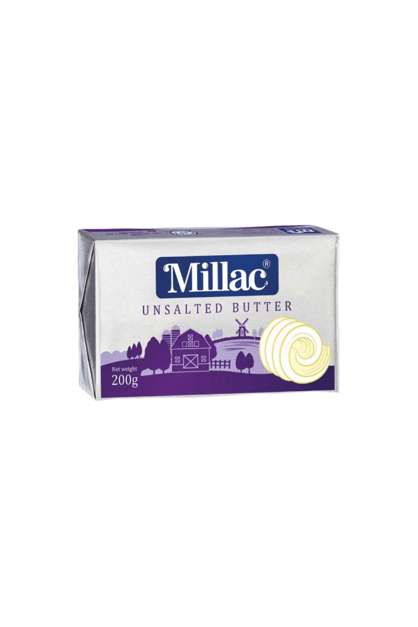 millac butter unsalted 200g