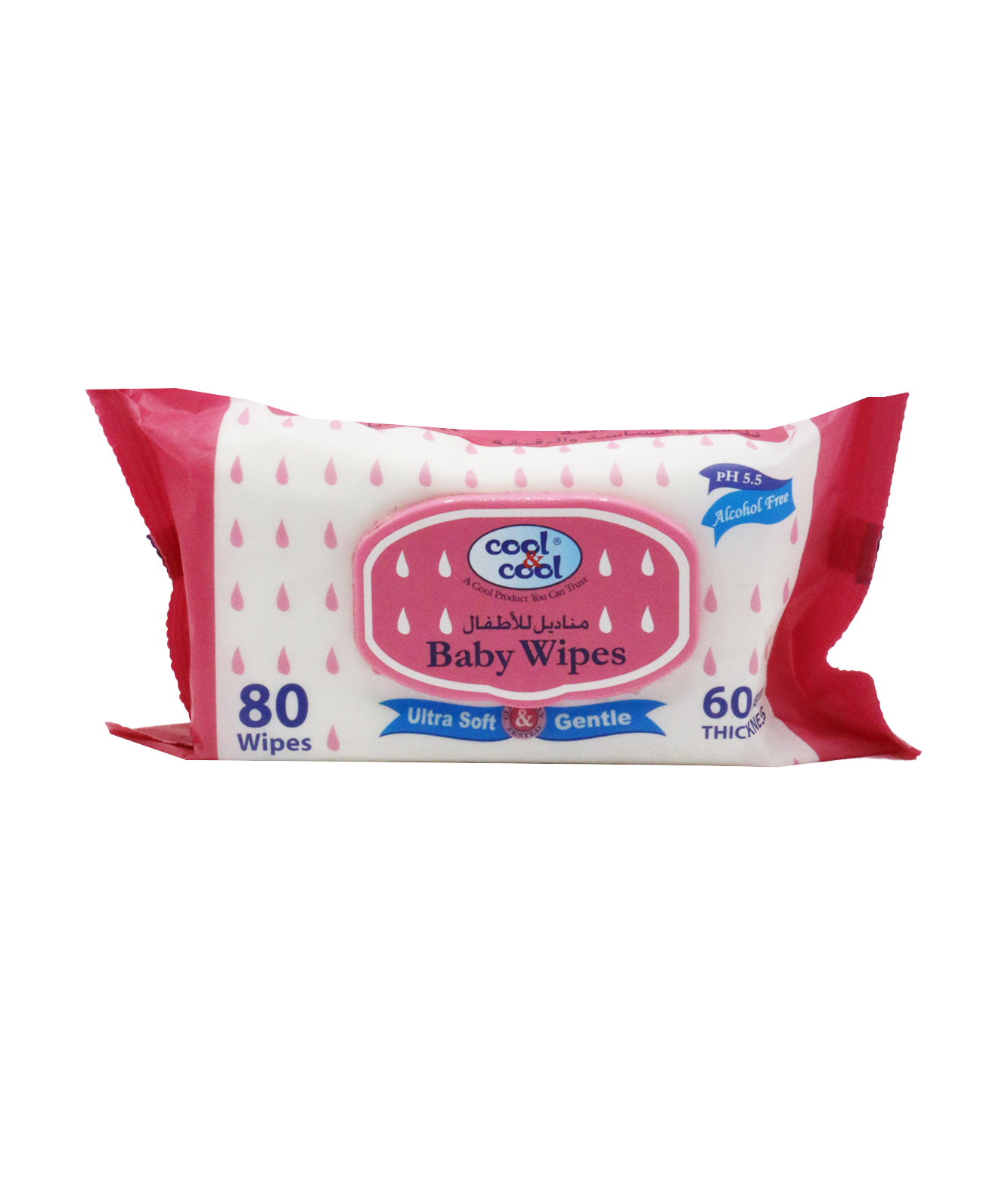 cool & cool baby wipes 80pc b1236c