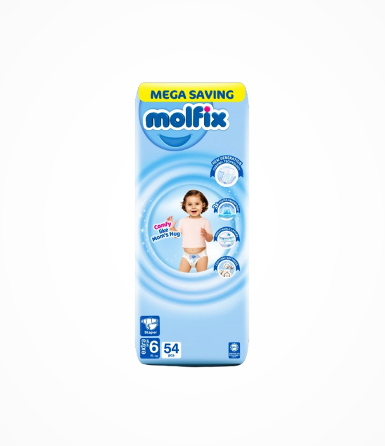 molfix diaper mega pack xl-6 54pc
