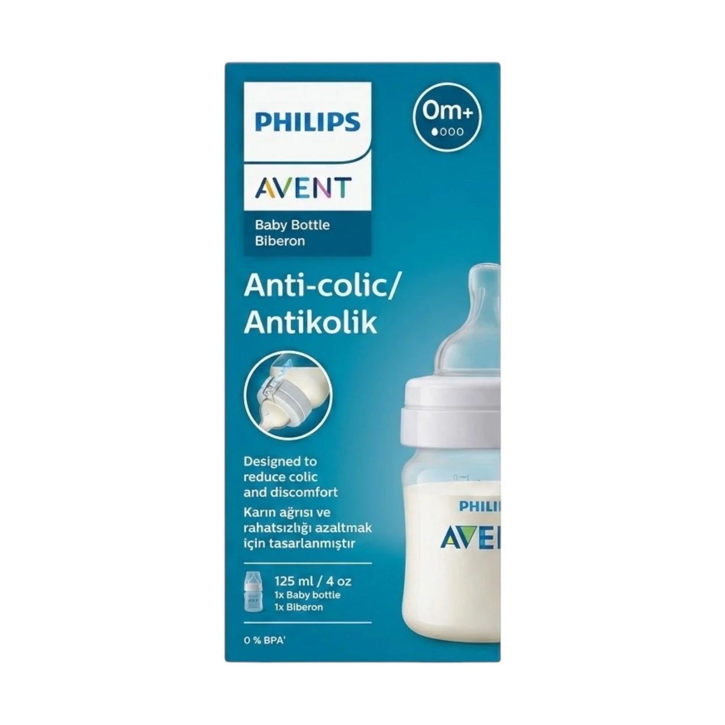 avent anti colic feeder 125ml scy100/01