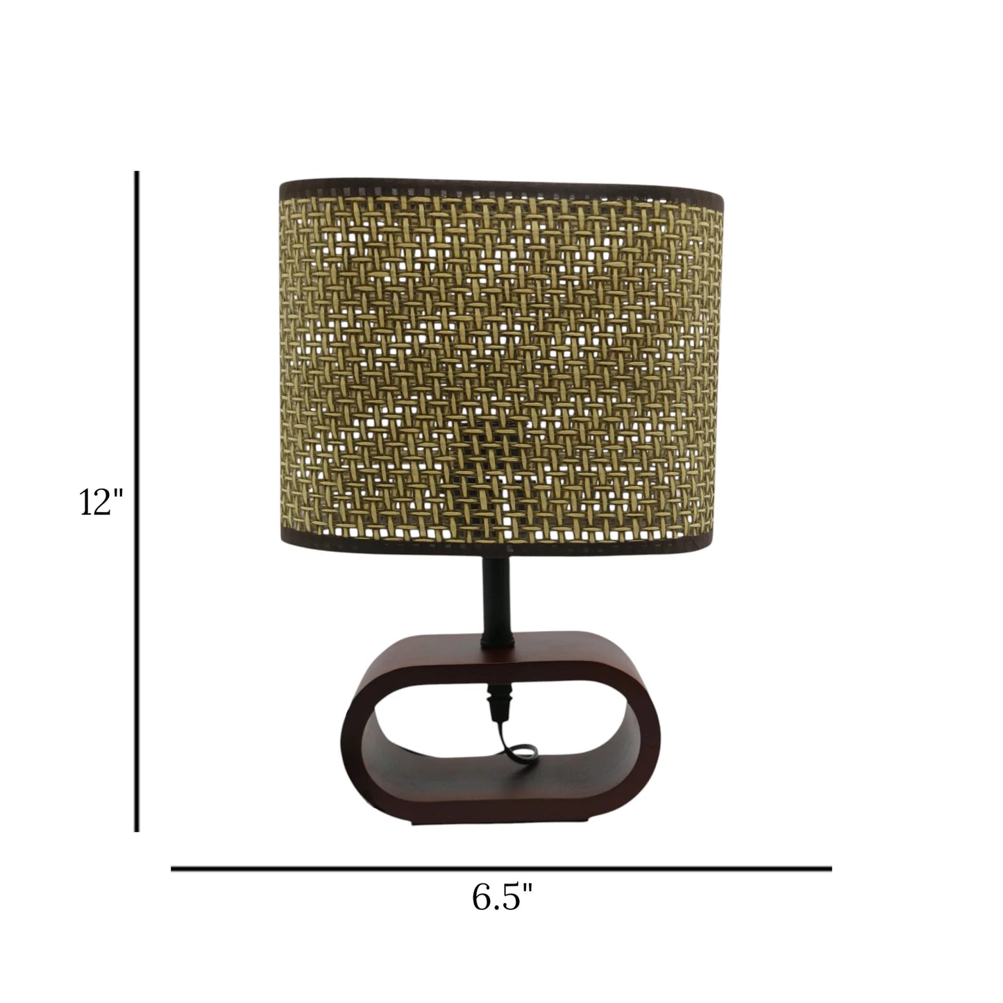 wooden table lamp golden & browm 12x6.5 china