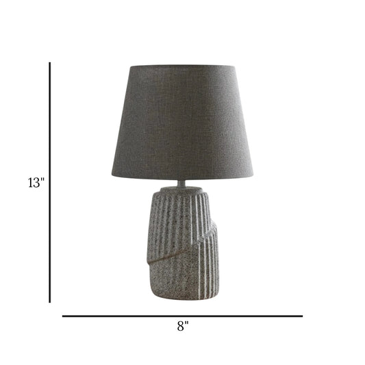 ceramic table lamp grey 13''x8'' china