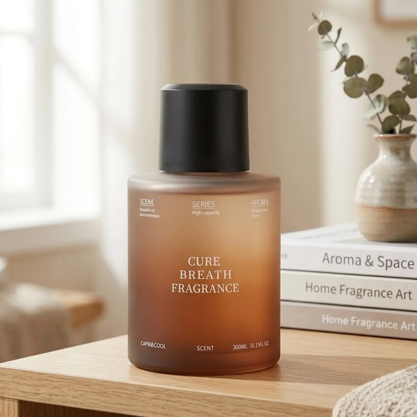 aroma diffuser cure breath brown 300ml 6"x3" china