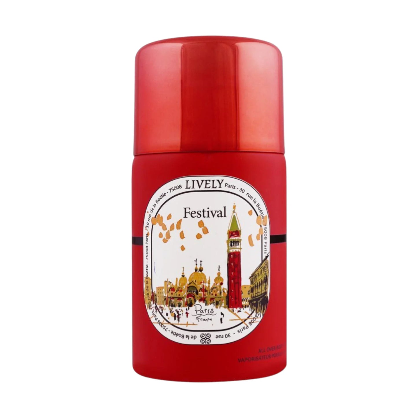 lively body spray festival 250ml for men