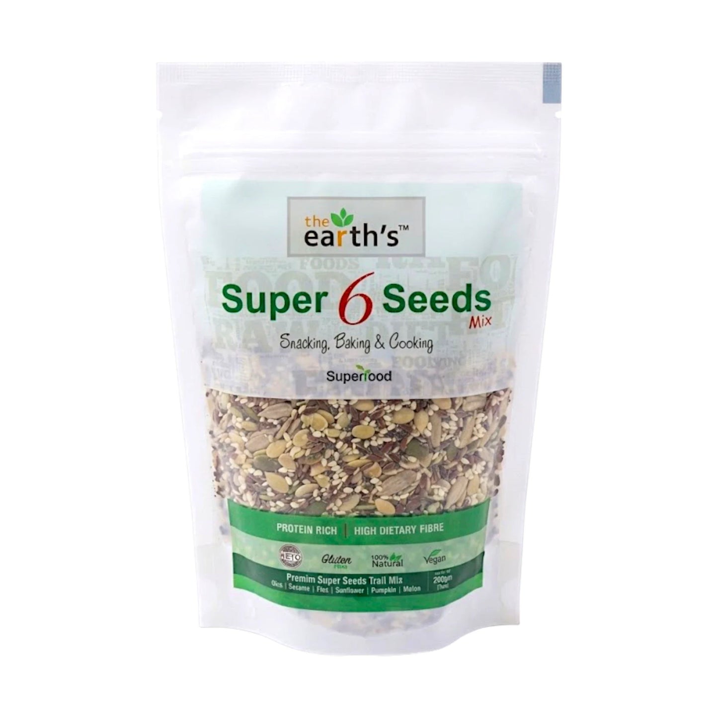 earths super 6 seeds mix 200g
