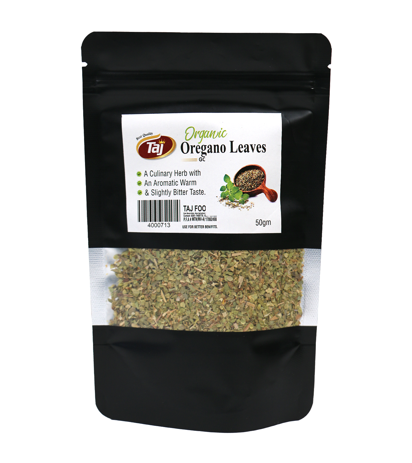 taj oregano leaves pouch 50g