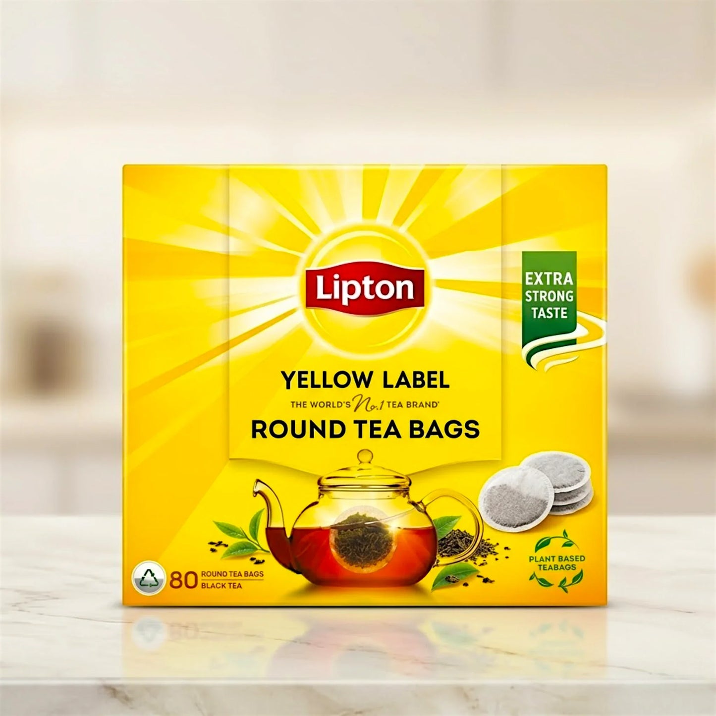 lipton tea yellow label 80 round tea bags
