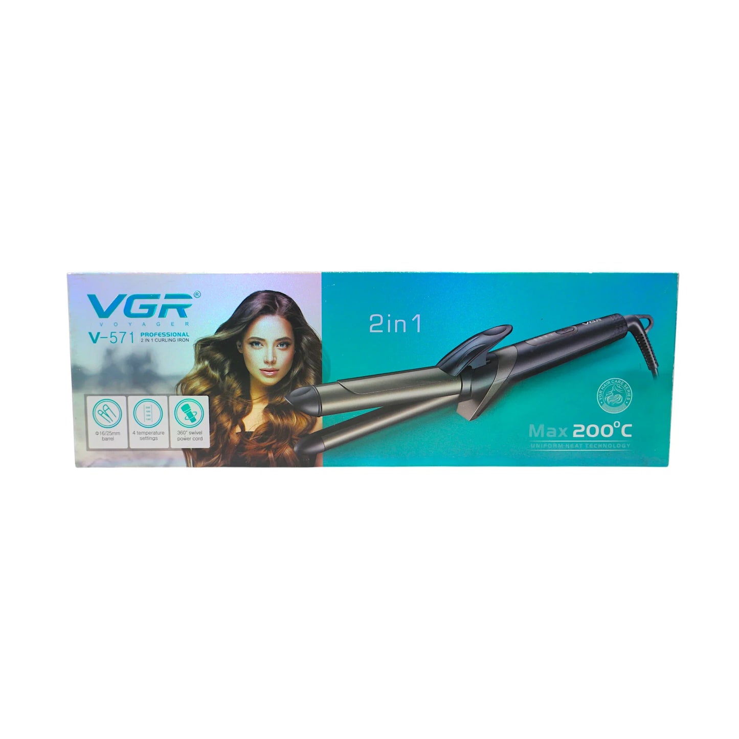 vgr hair curler 2in1 v-571
