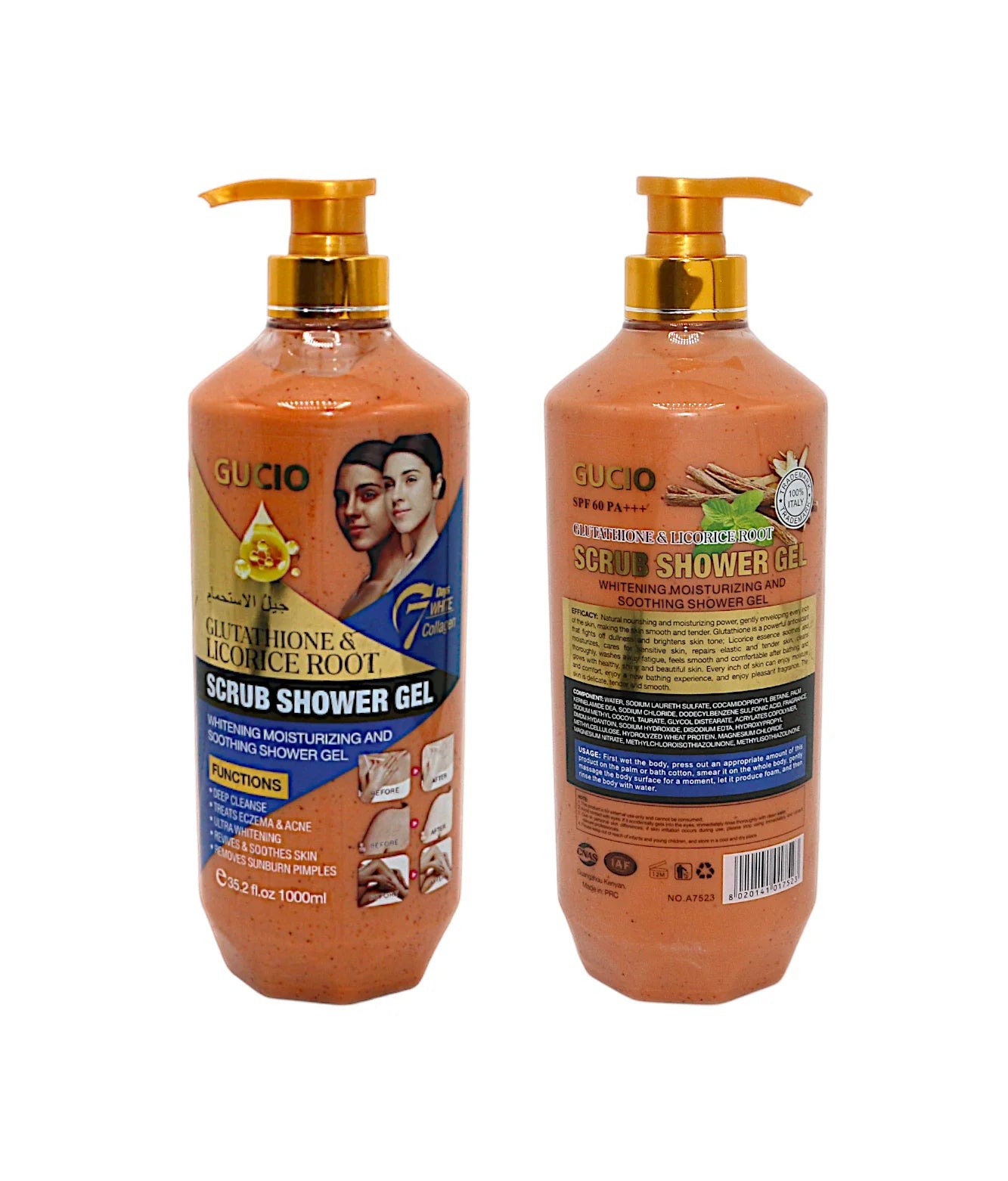 gucio shower gel glutathione & licorice root scrub 1000ml prc