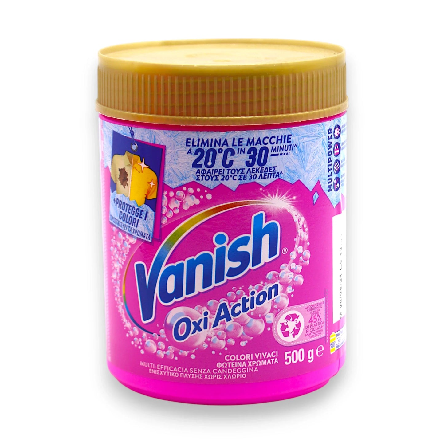 vanish stain remover oxi action powder pink gold cap 500g