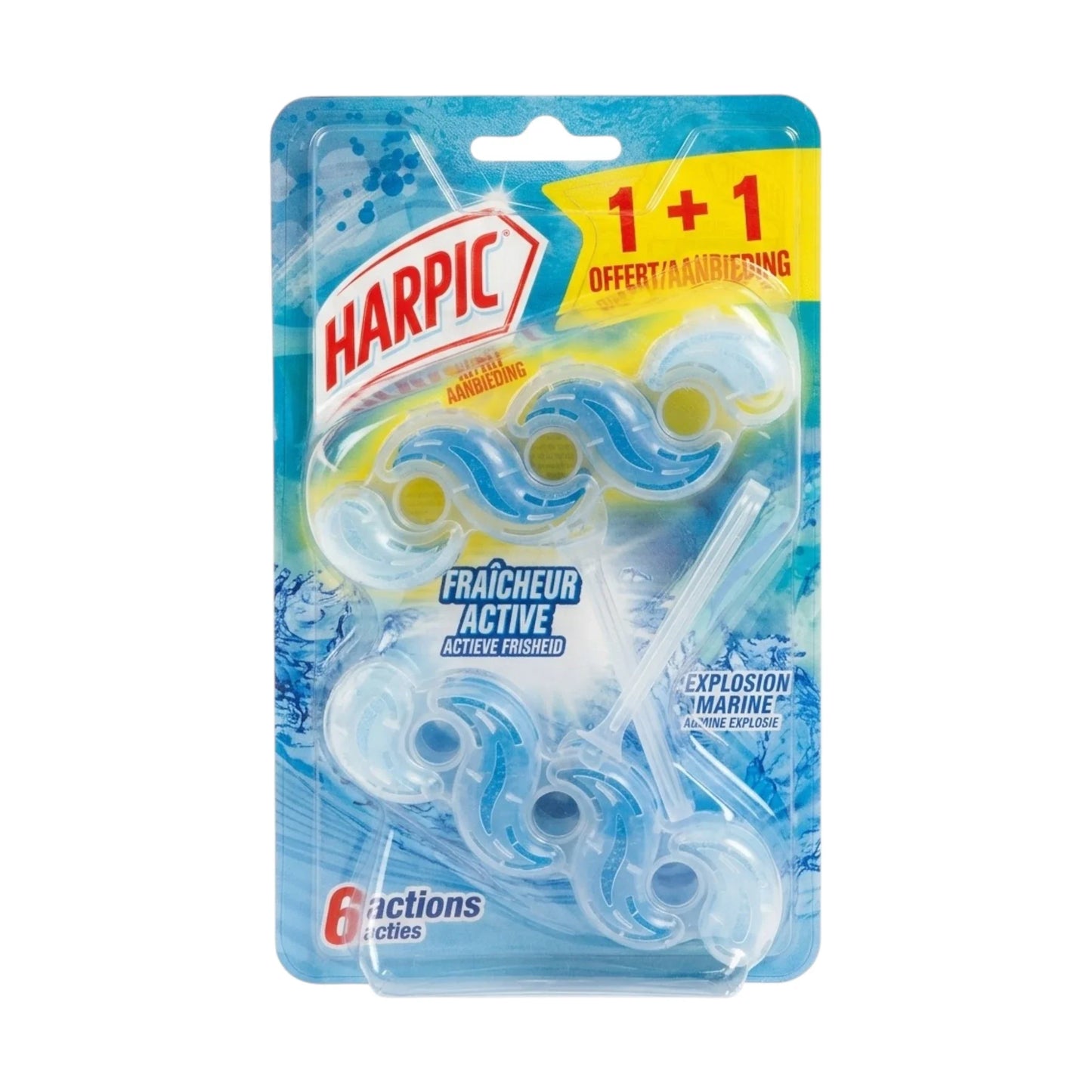 harpic toilet twin hanger active freshness explosion marine 70g