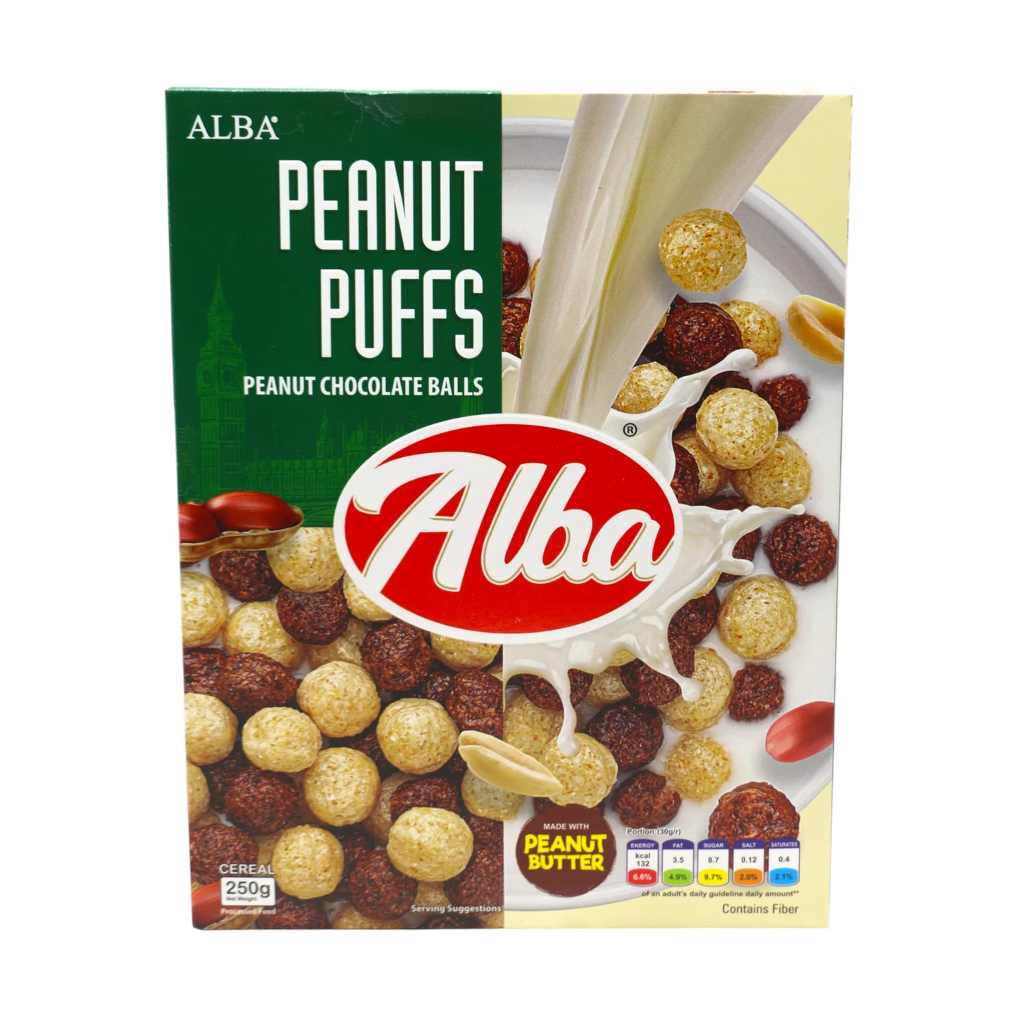 alba peanut puffs peanut chocolate balls 250g europe