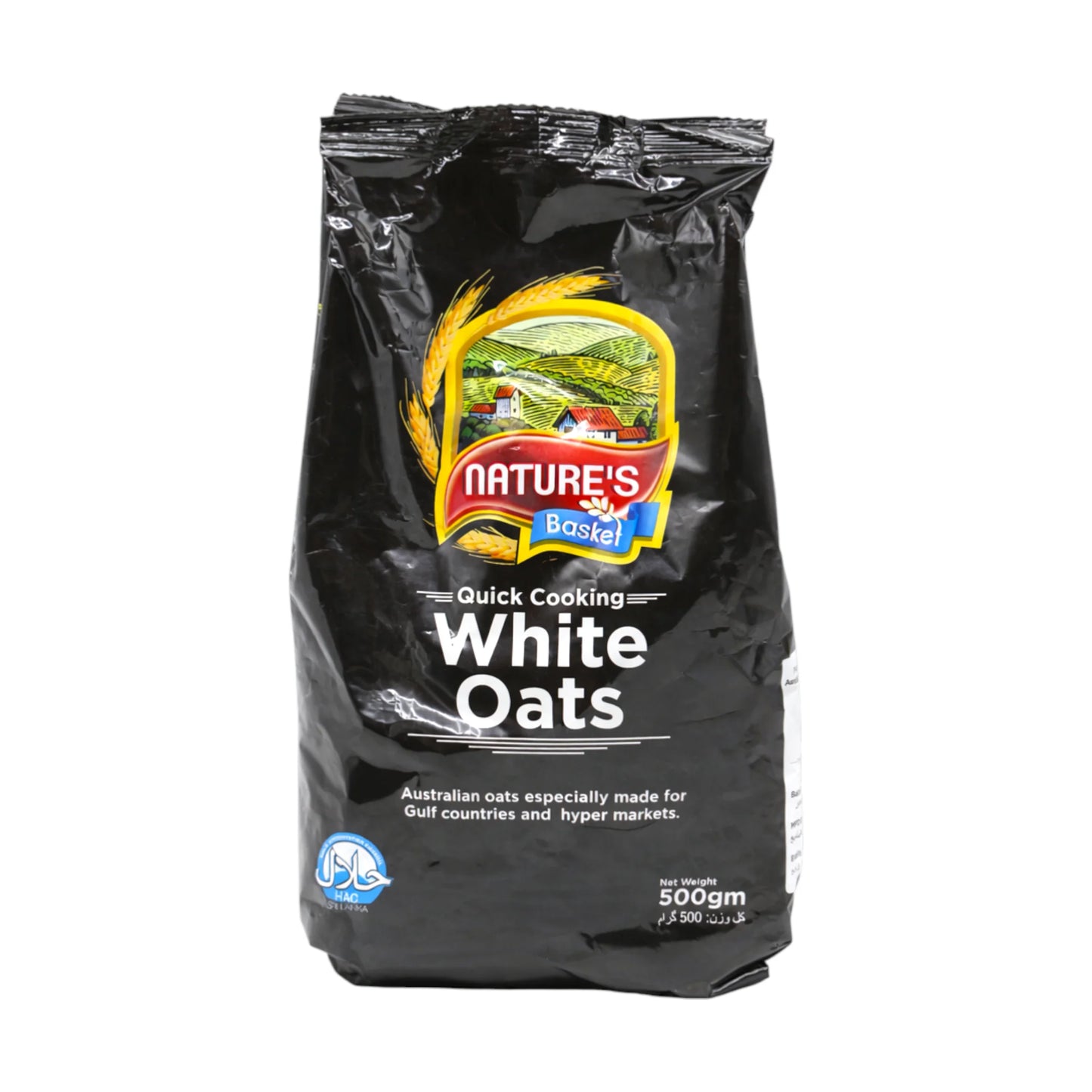 natures basket white oats 500g srilanka pouch