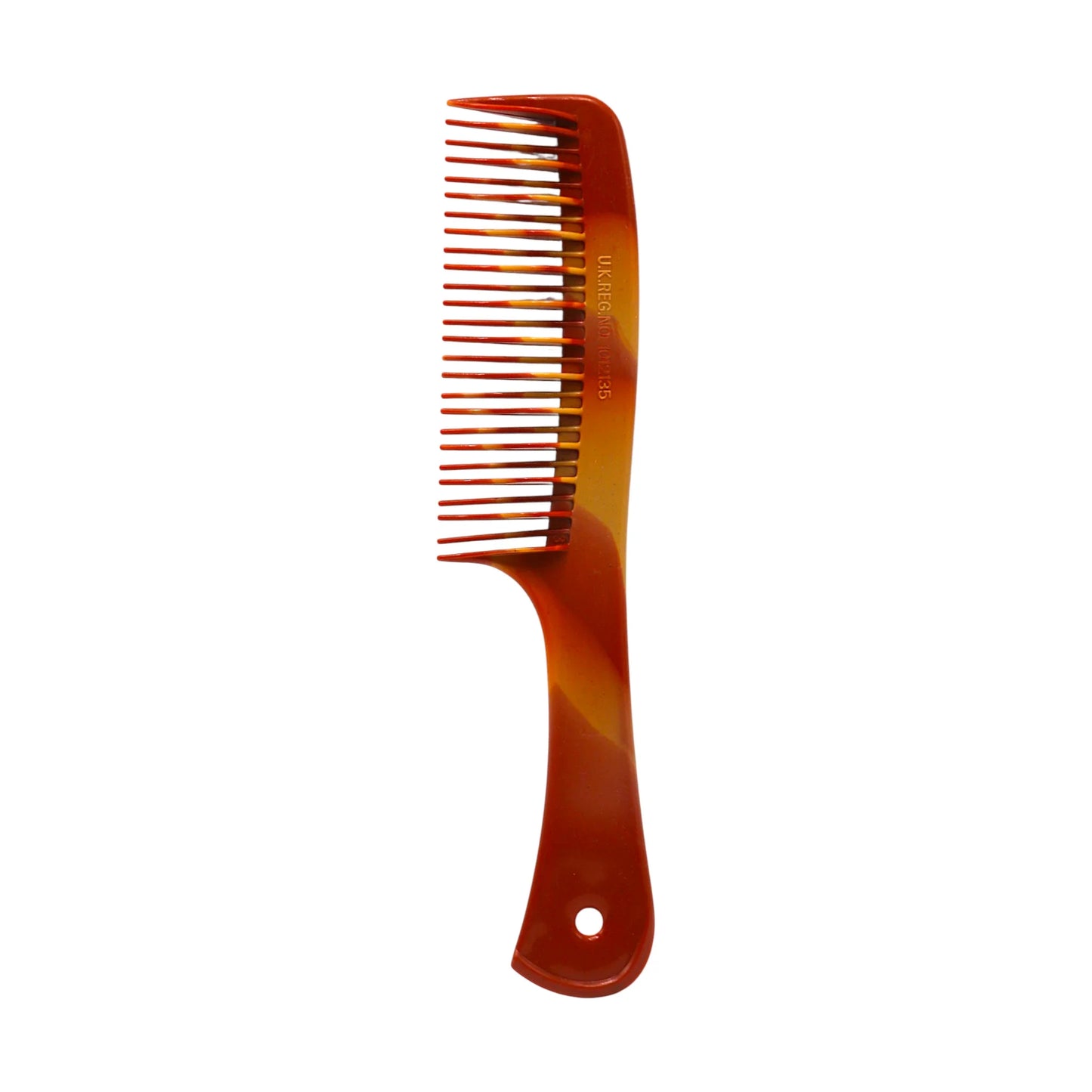 hair comb plastic brown tortoise marble plain wide tooth handle china