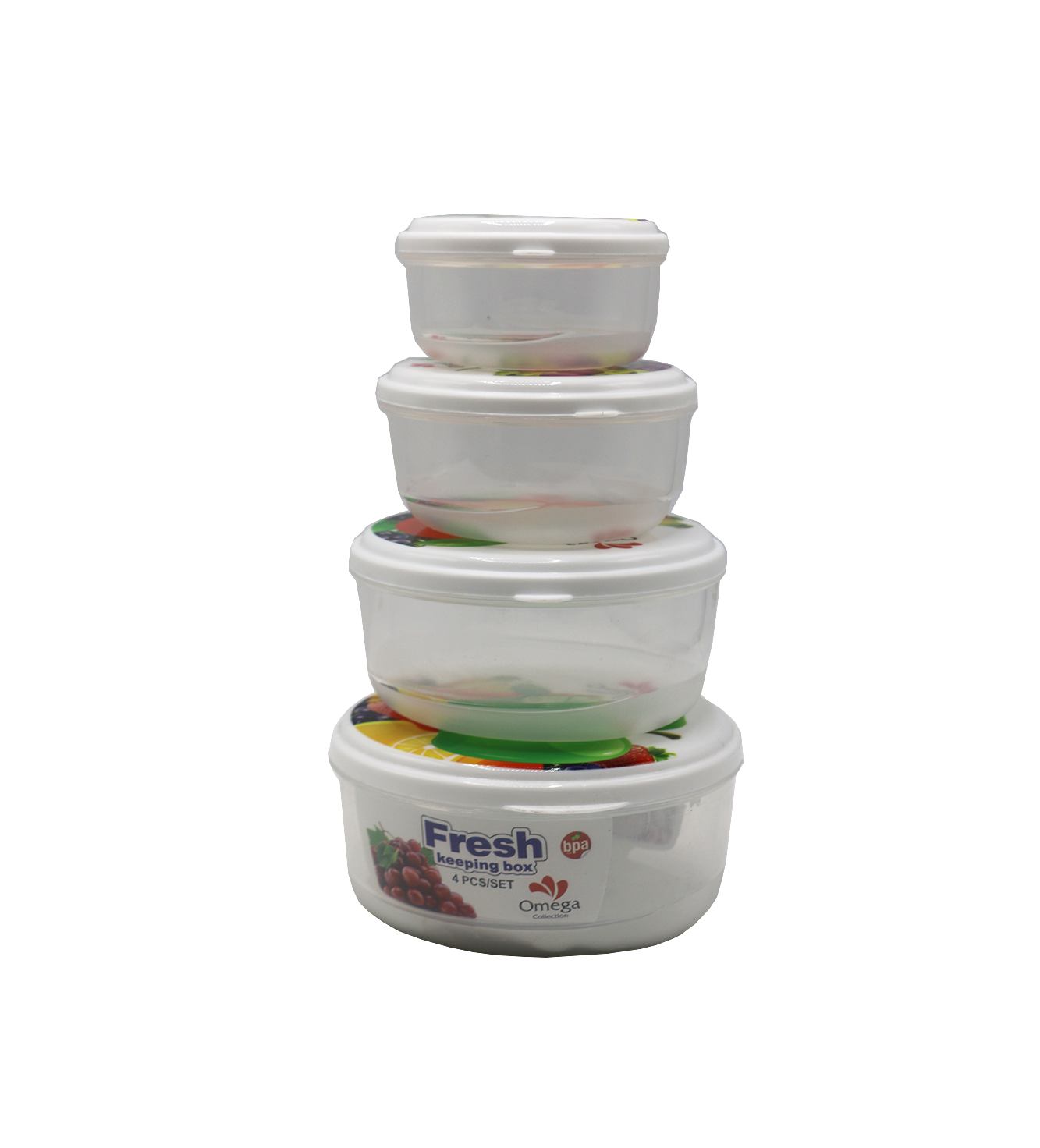 plastic box 4in1 small round pak fresh keeping