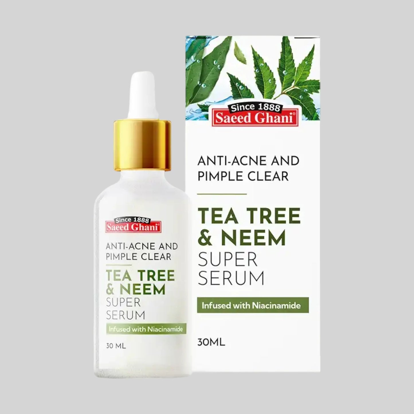 saeed ghani tea tree & neem serum 30ml