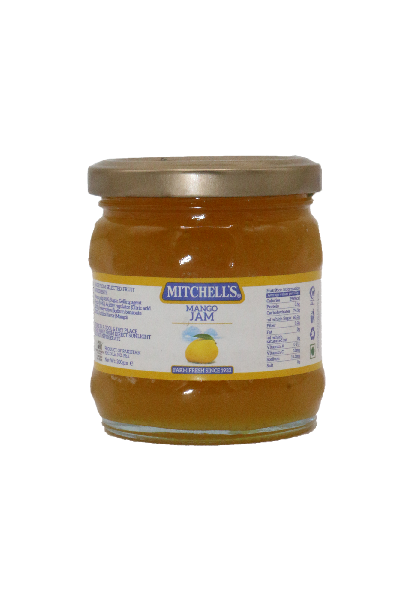 mitchells jam mango 200g