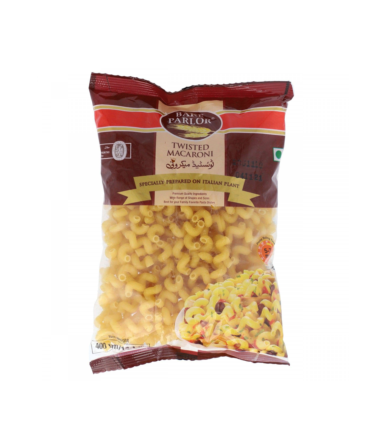 bake parlor macaroni twisted 400g