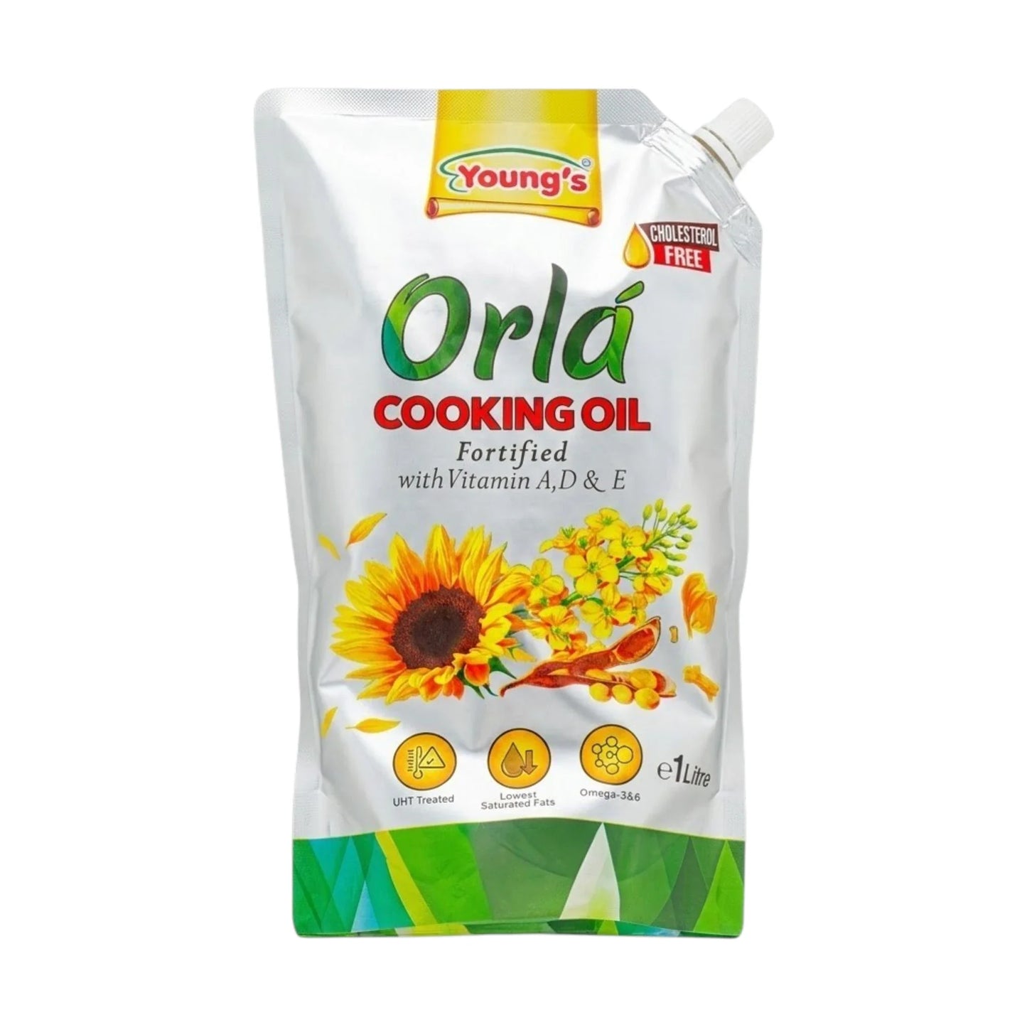 youngs orla cooking oil 1l nozzle pouch