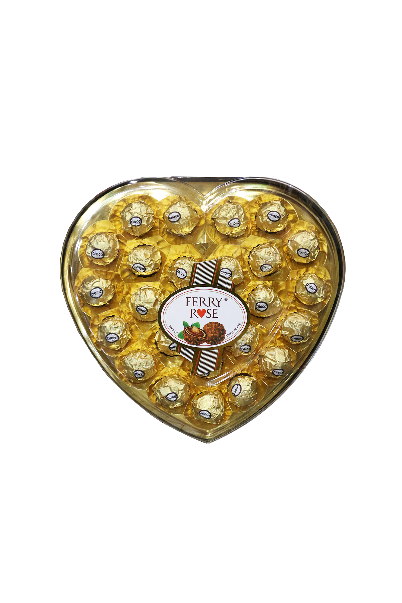 ferry rose chocolate heart 24pc 300g china