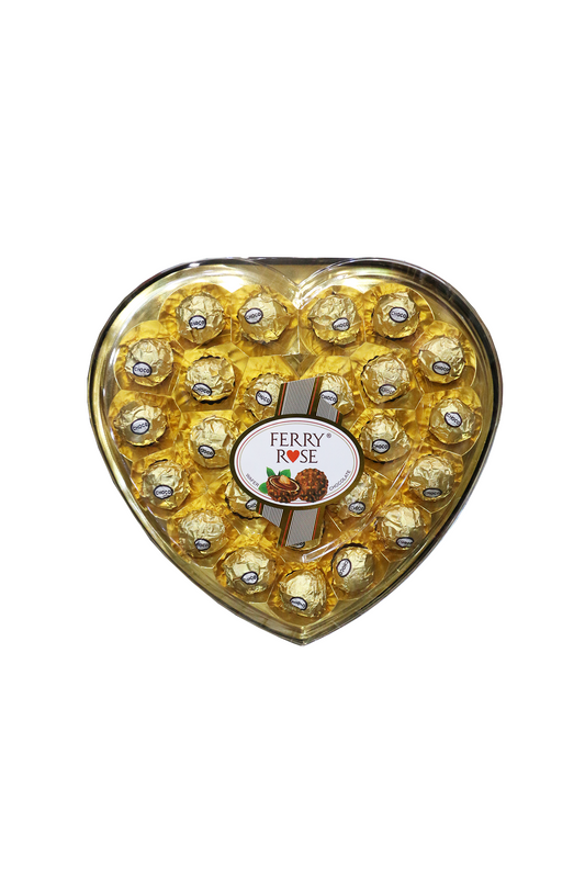 ferry rose chocolate heart 24pc 300g china