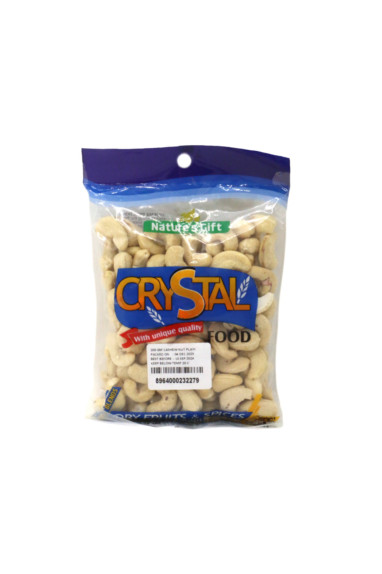 crystal kaju plain 200g
