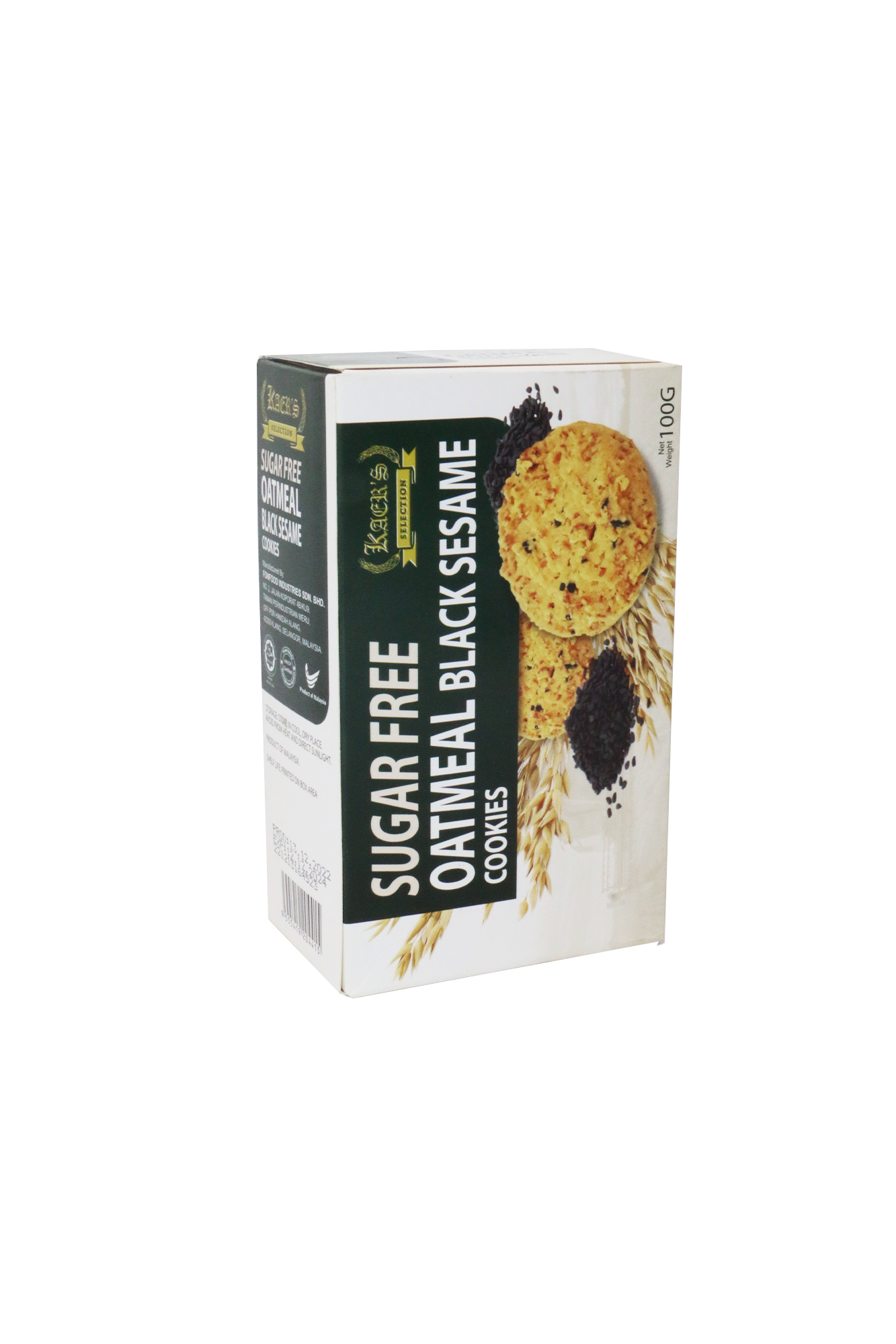 kaers cookies black sesame sugar free 100g malaysia