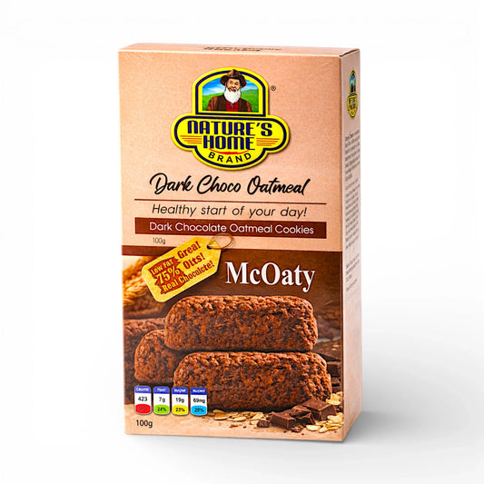 natures home mcoaty cookies dark chocolate oatmeal 100g