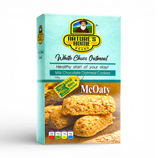 natures home mcoaty cookies milk chocolate oatmeal 100g