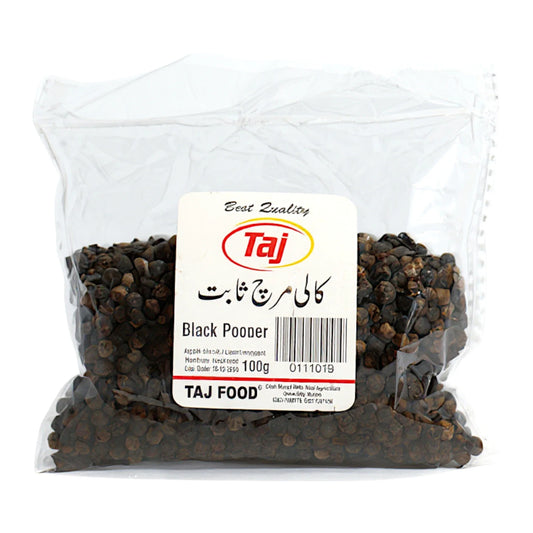 taj black pepper whole 100g