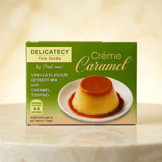 italiano delicatecy creme caramel vanilla dessert mix 70g