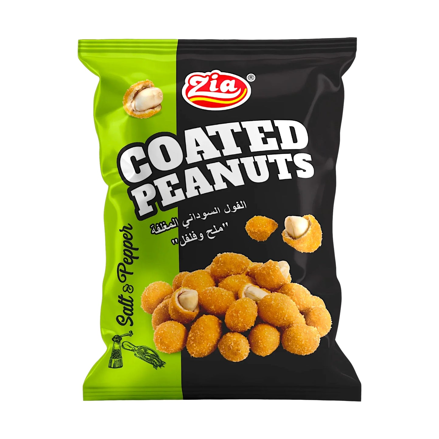 zia peanut coated salt & pepper 38g