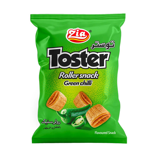 zia toster snacks roller green chilli 35g